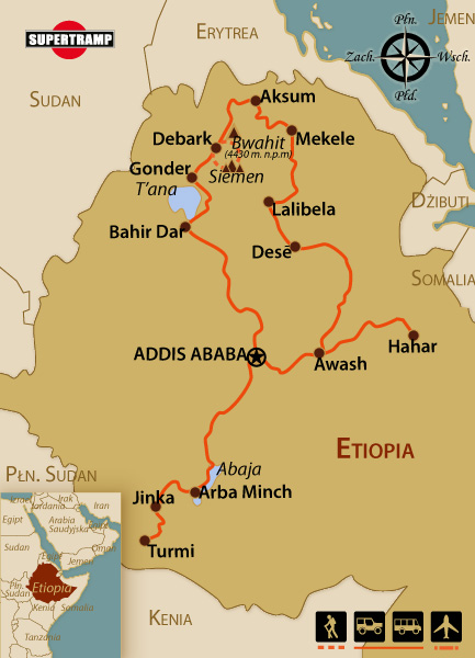 ETIOPIA- Dawne Cesarstwo Abisynii - zaktualizowany program