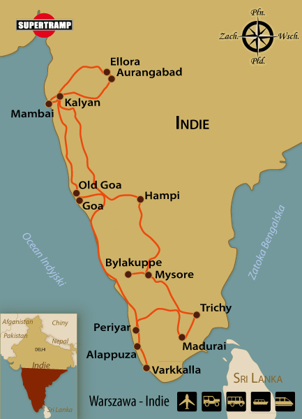 INDIE POŁUDNIOWE z wypoczynkiem na Goa