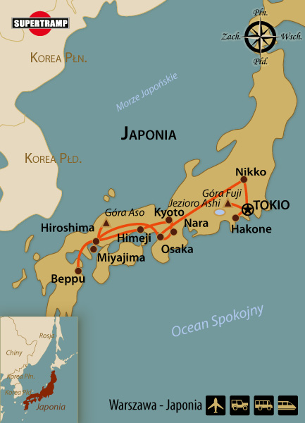 JAPONIA -  o wschodzie słońca.